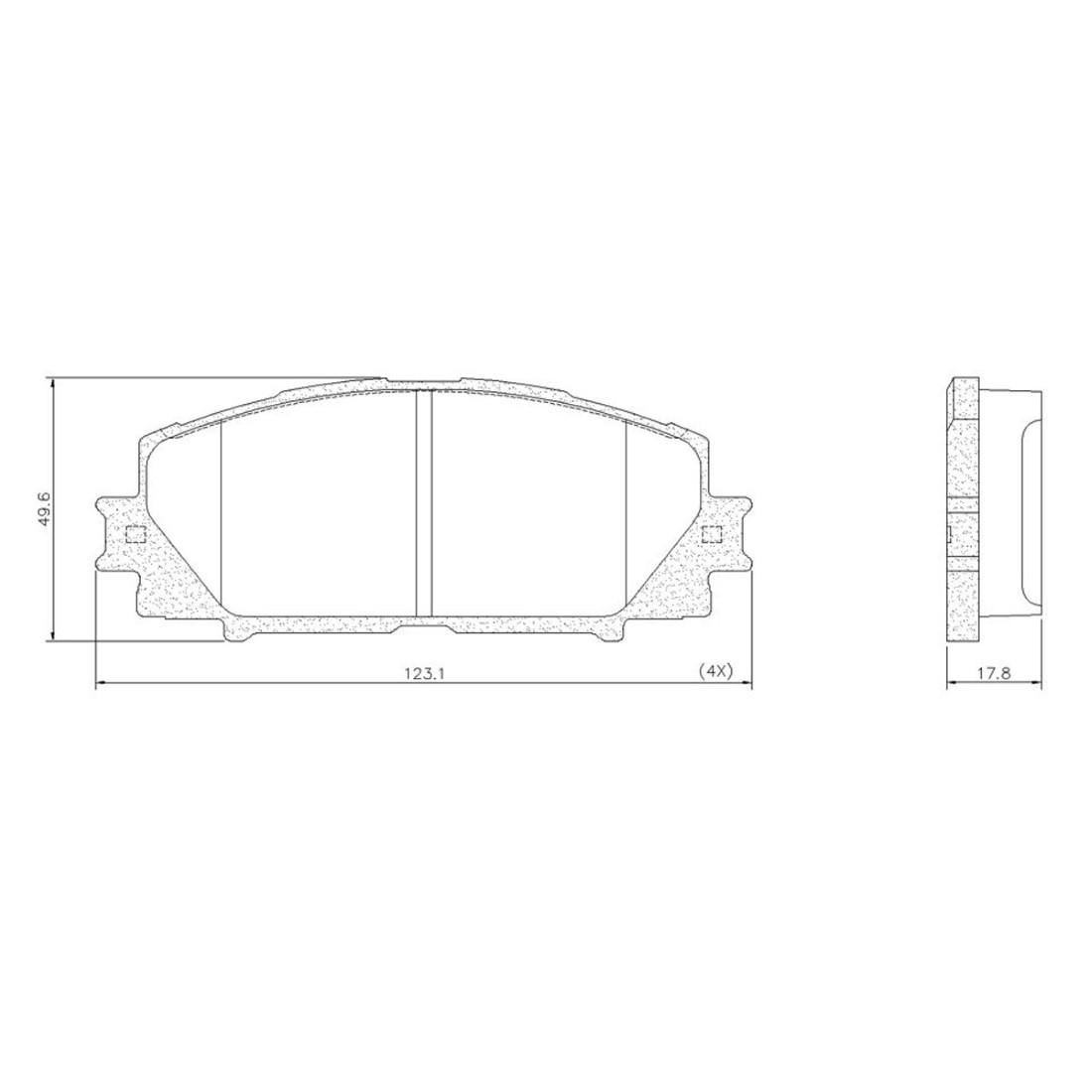 Pastilha Freio Dianteira Prius Hybrid 2016/ Fras-Le Pd621