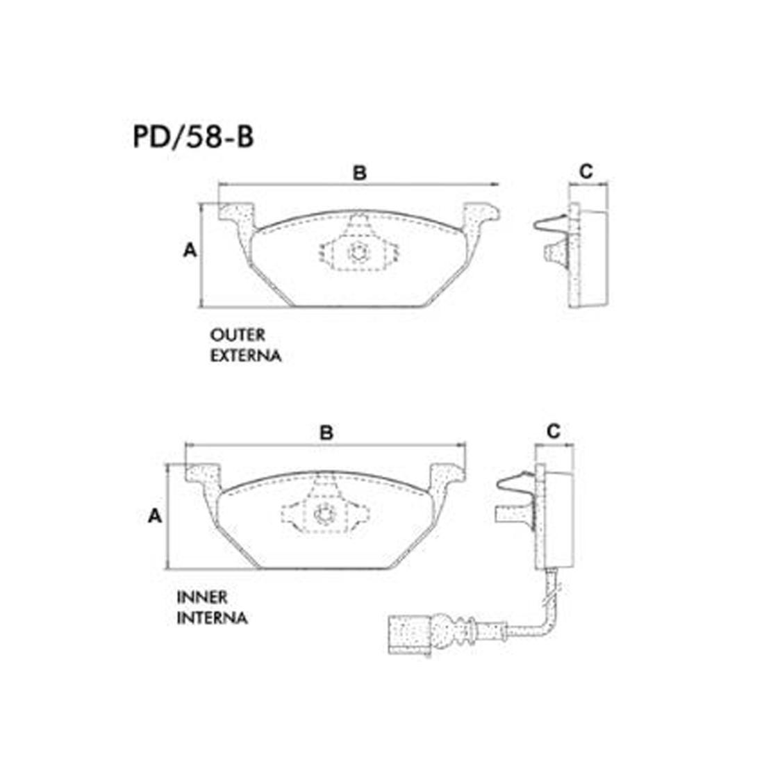 Past Fr Golf/Fox/A3 99/ Pd58B C/S Bora/Polo/Space Fox/New Beatle