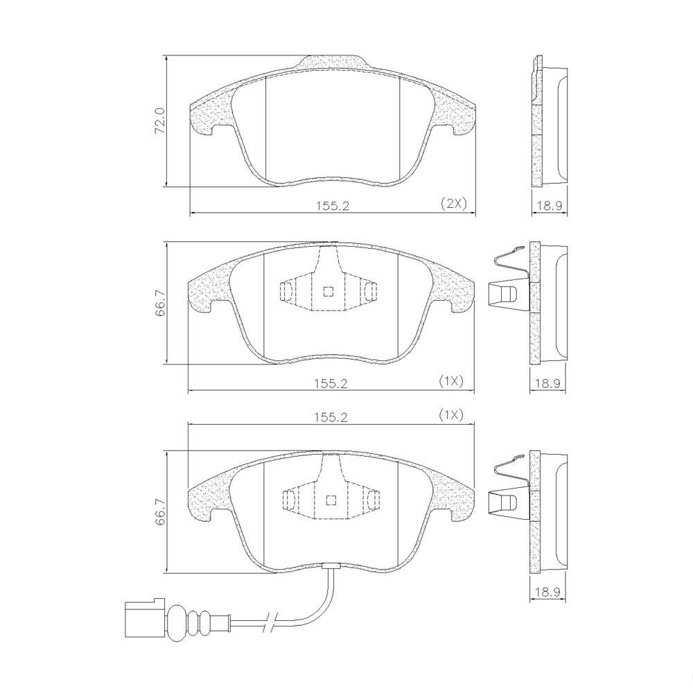 Pastilha De Freio - Jetta Passat Tiguan - Pd1456B - Fras-Le