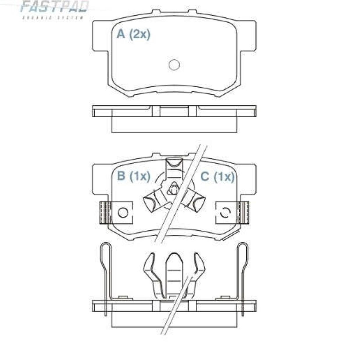 Pastilha De Freio Traseira Fastpad Crv Willtec Fp126