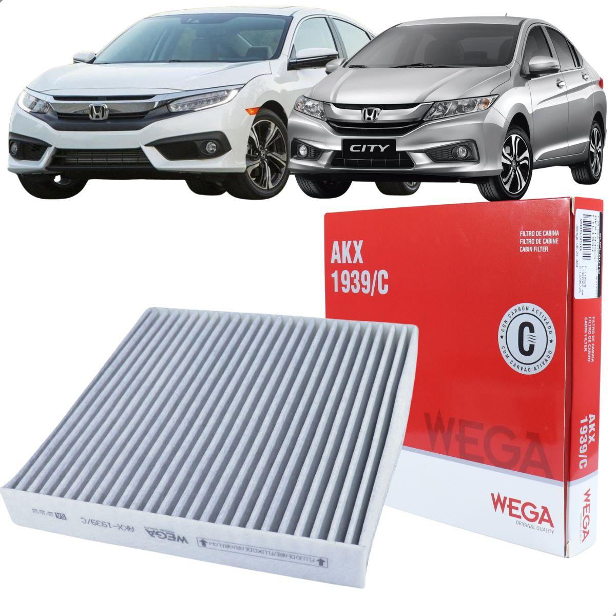 Filtro Cabine Honda City Civic Crv Fit Hr-V Wega Akx1939/C