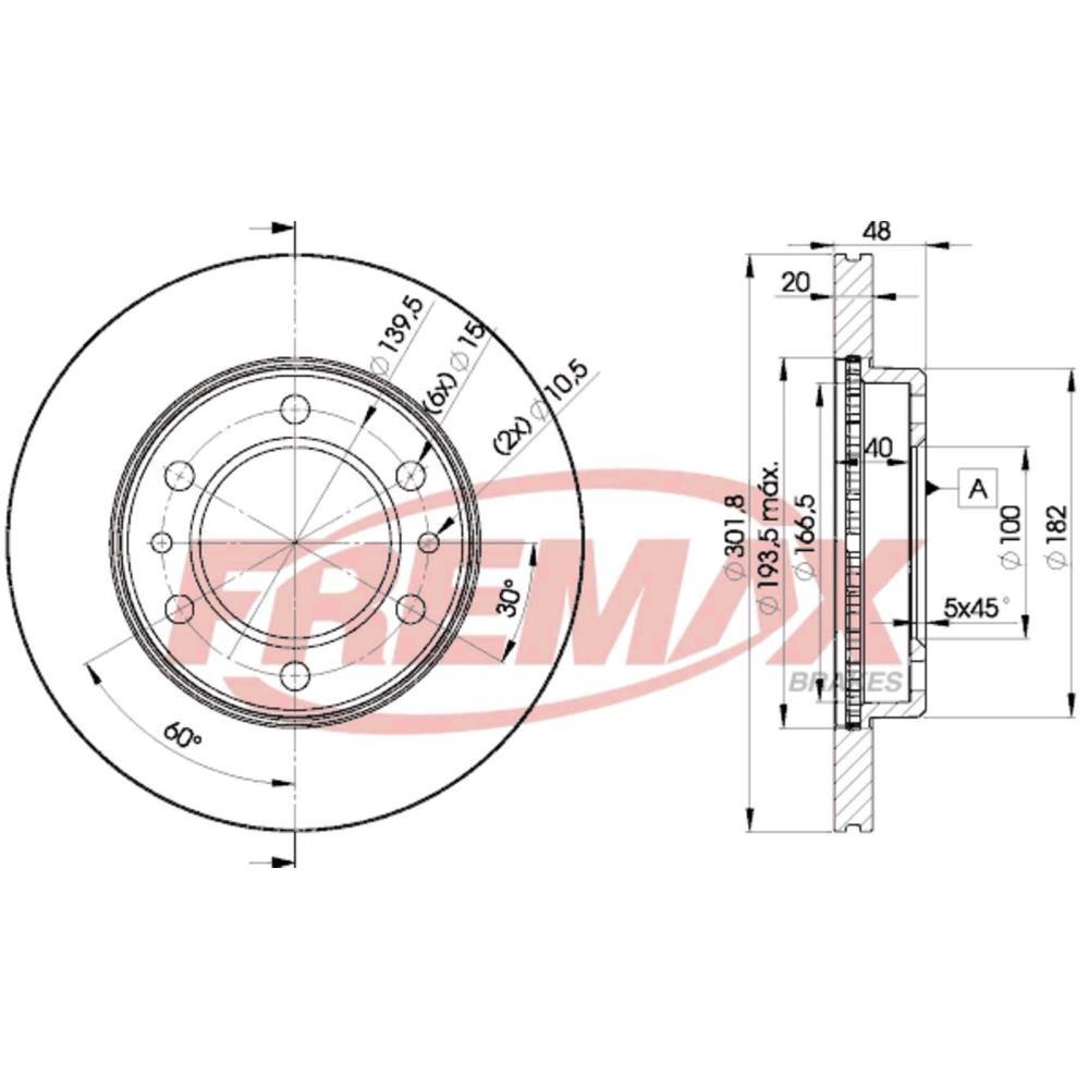 Disco De Freio Dianteiro Toyota Hilux Fremax Bd6004