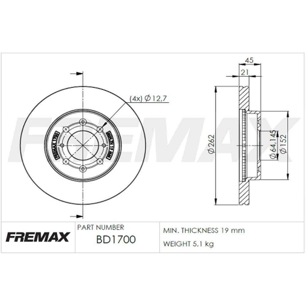 Disco De Freio Dianteiro Honda City Civic Fit New Fremax Bd1700