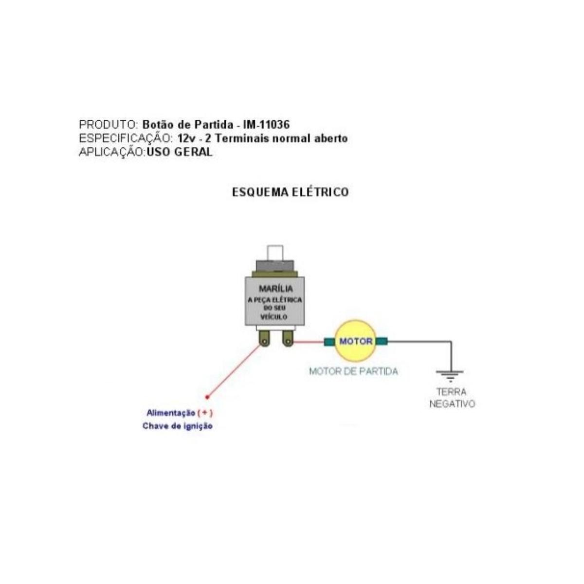 Botão De Partida Universal Marilia Im11036