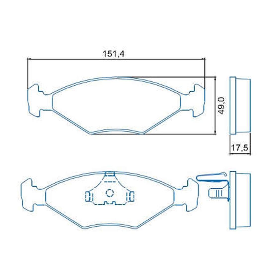 Pastilha De Freio Diant Palio Siena 1998/ Jurid Hq2154