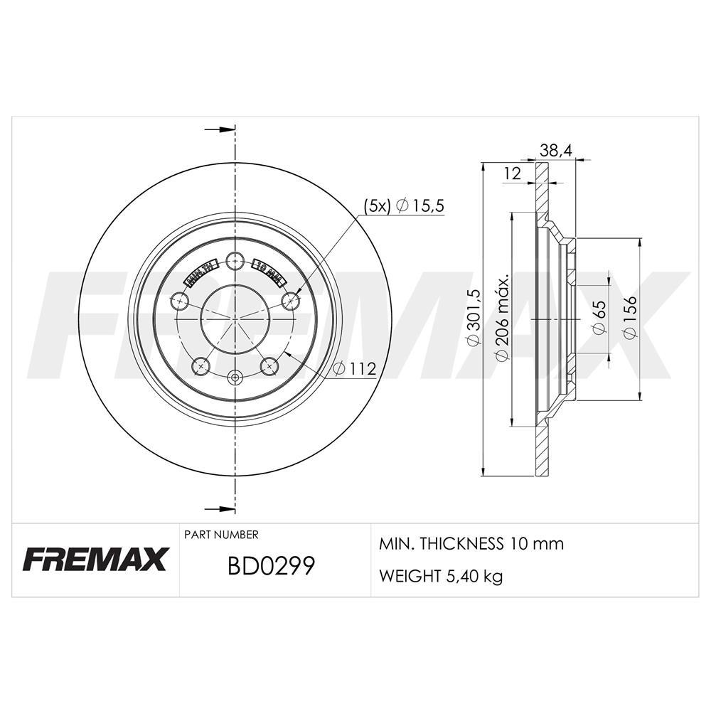 Disco Freio Traseiro Territory 2020/2022 Fremax Bd0299