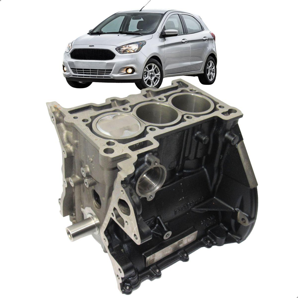 Motor Parcial Ford Ka 1.0 2015/2017 3 Cilindros Flex Ford E3Bg6015Aa