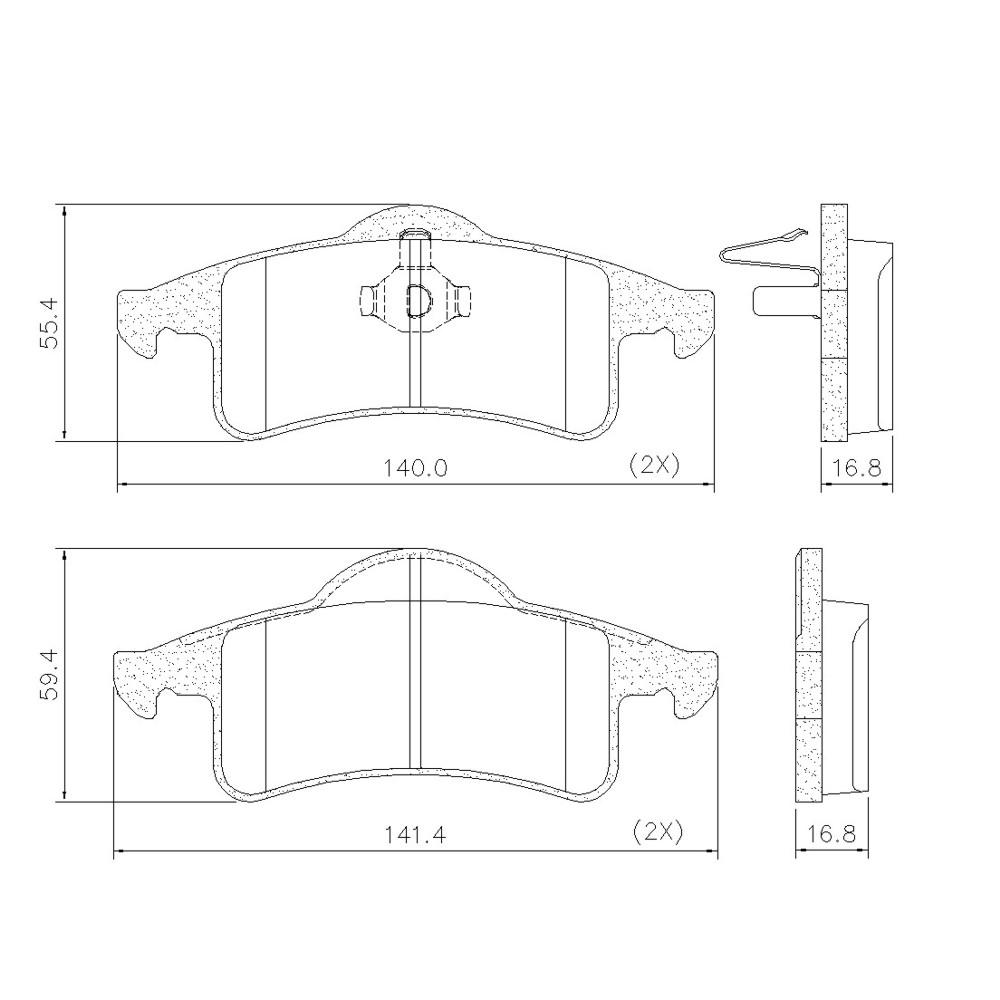 Pastilha De Freio Jeep Grand Cherokee 1999/ Pd573 Fras-Le