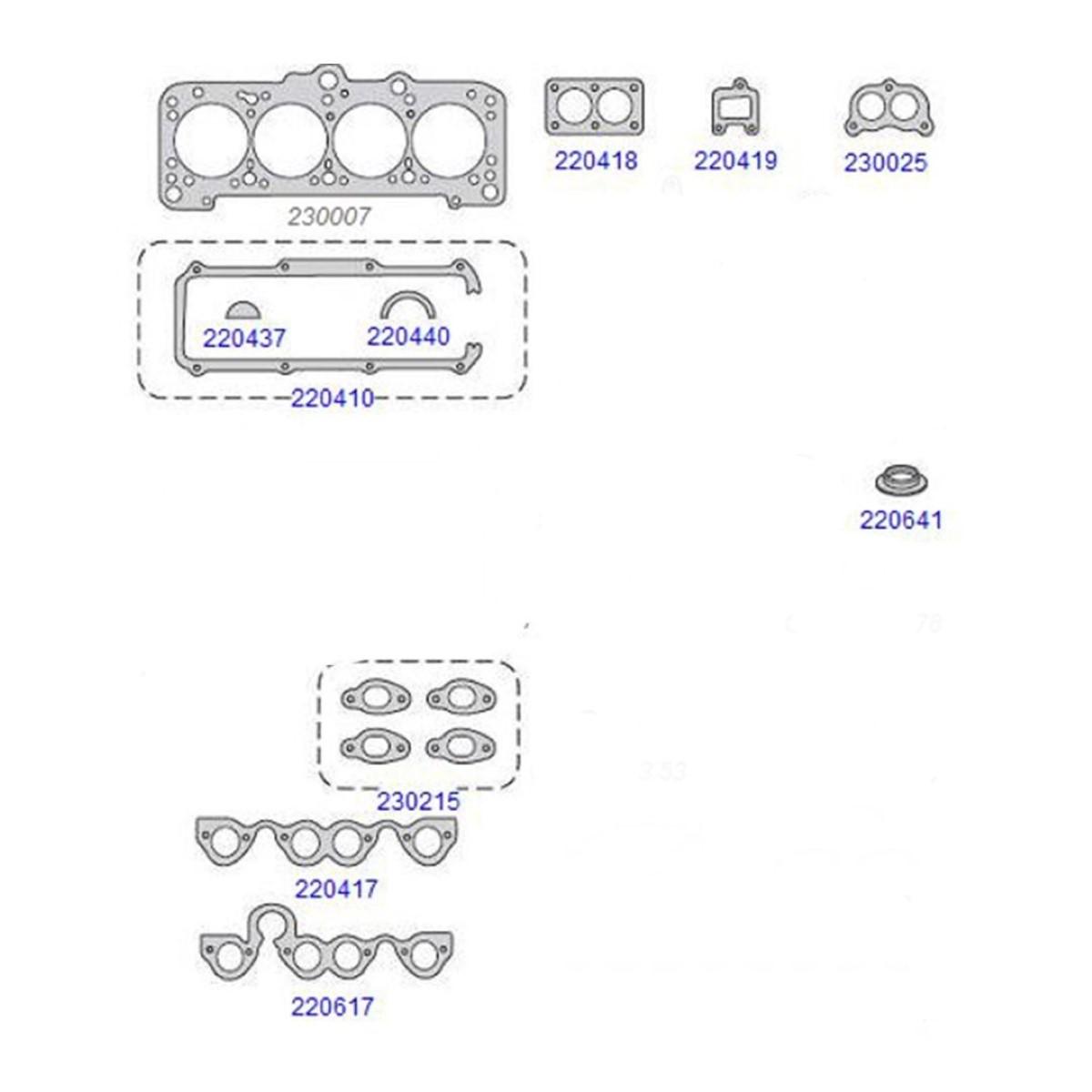 Junta Retifica Escort Gol Santana 2.0 Ap Taranto 230095
