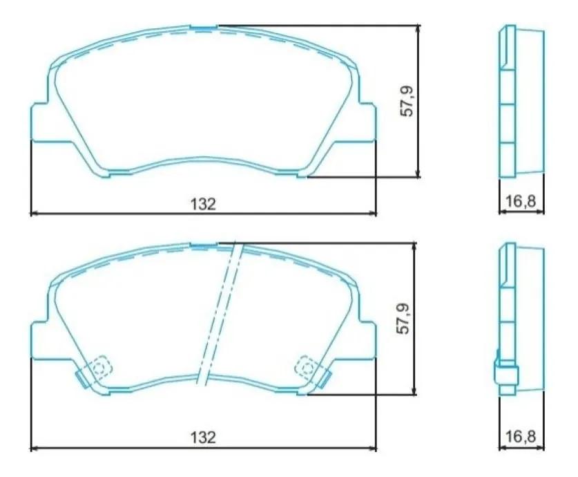 Pastilha De Freio Diant Hb20 1.6 Veloster 1.6 2012/ Jurid