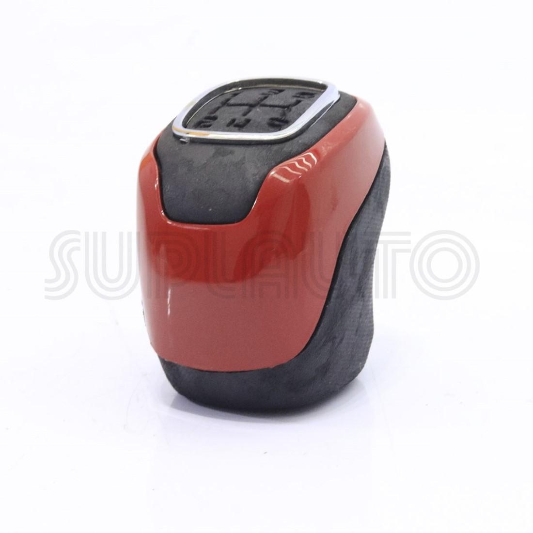 Bola Cambio Vermelho Aro Cromado Uno Sport Autoplast Ap1154