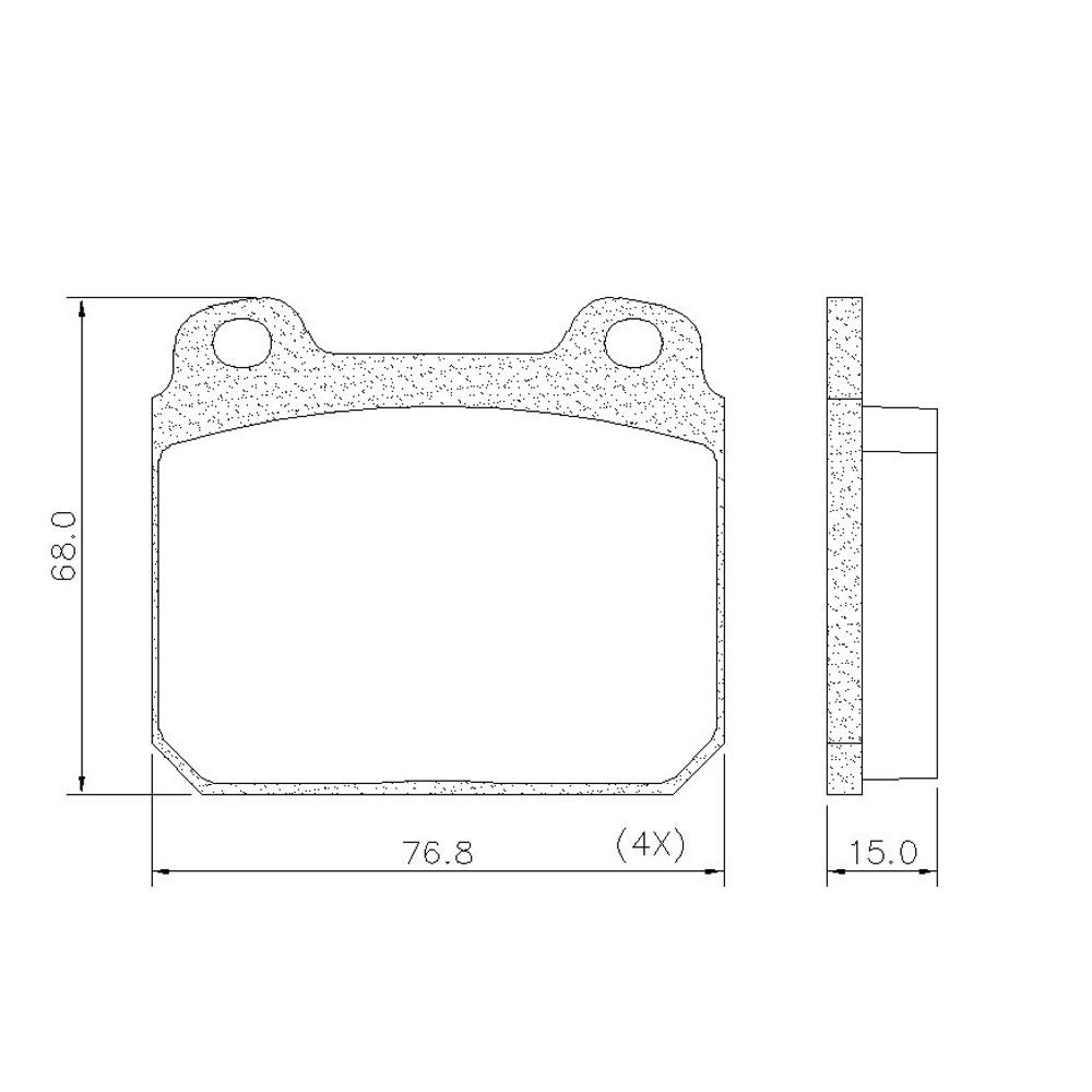 Pastilha De Freio Dianteira Opala 1979/ Caravan Comodoro Diplomata Frasle Pd11