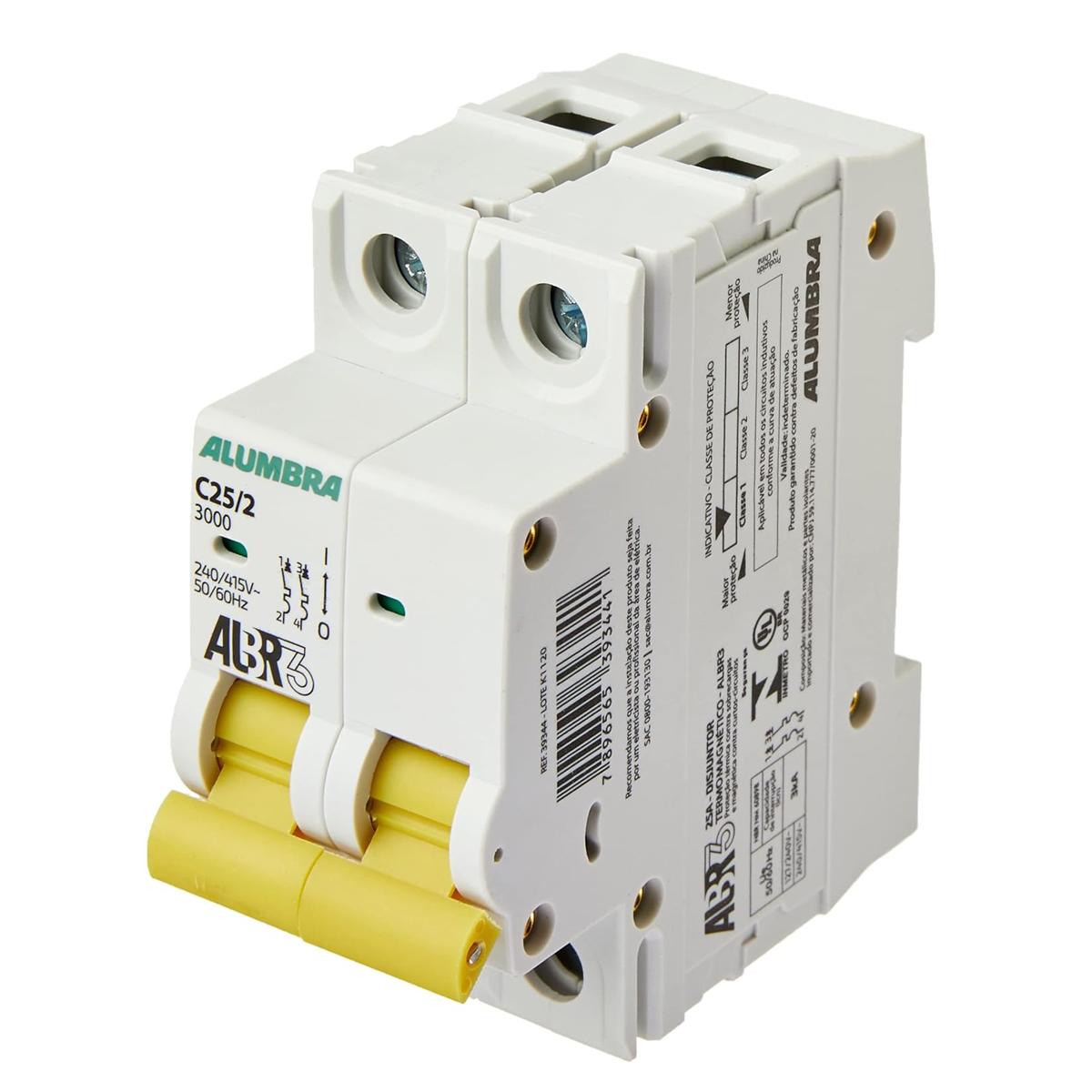 Disjuntor Albr3 25A Bipolar Alumbra 39344