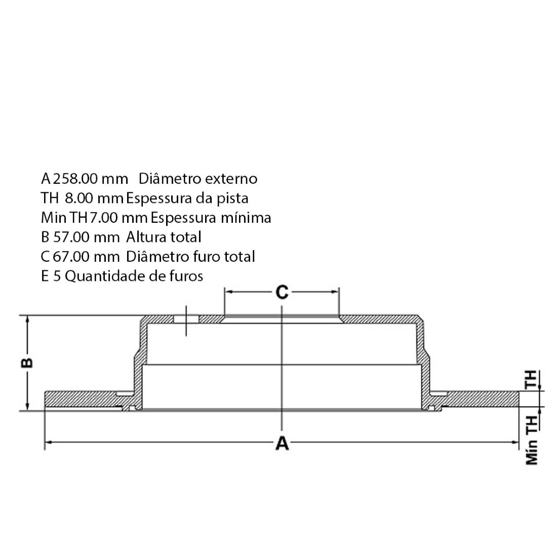 Disco Freio Traseiro Mercedes Benz A200 B170 B180 B200 Fremax Bd0119