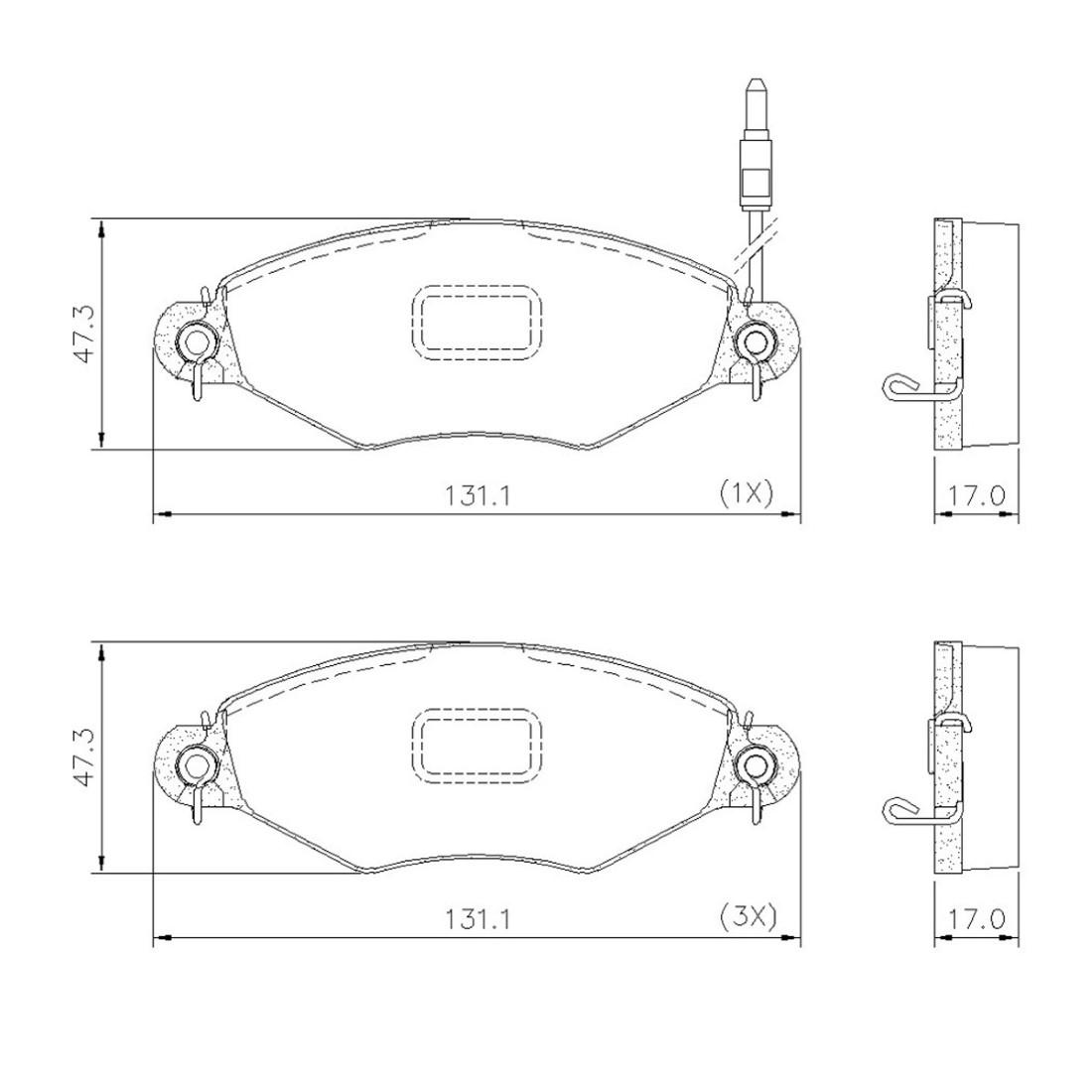 Pastilha Freio Dianteira Peugeot 206 1999/ Fras-Le Pd412B