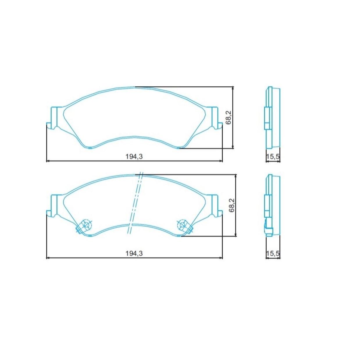 Pastilha De Freio Dianteiro Ford Ranger 2012/ Jurid Hq2293A