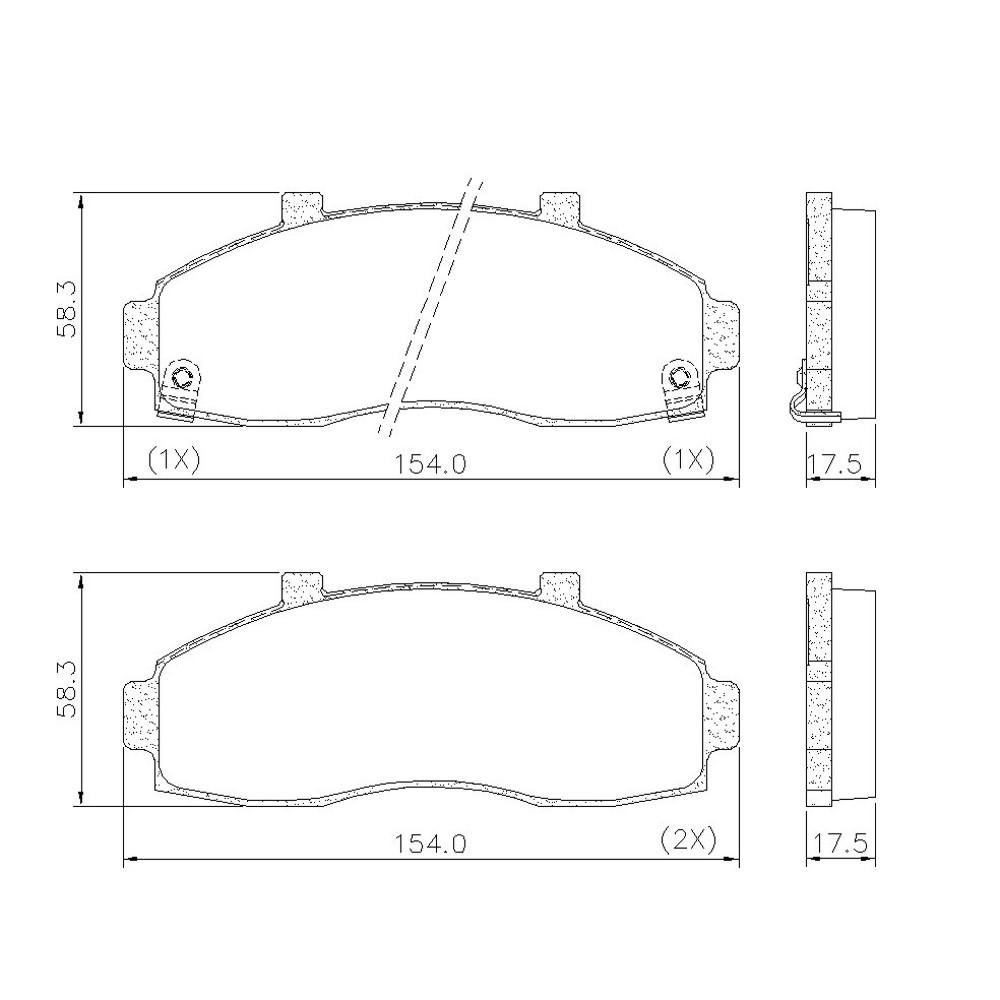 Pastilha De Freio Dianteira Kia Besta 1997/ Frasle Pd64