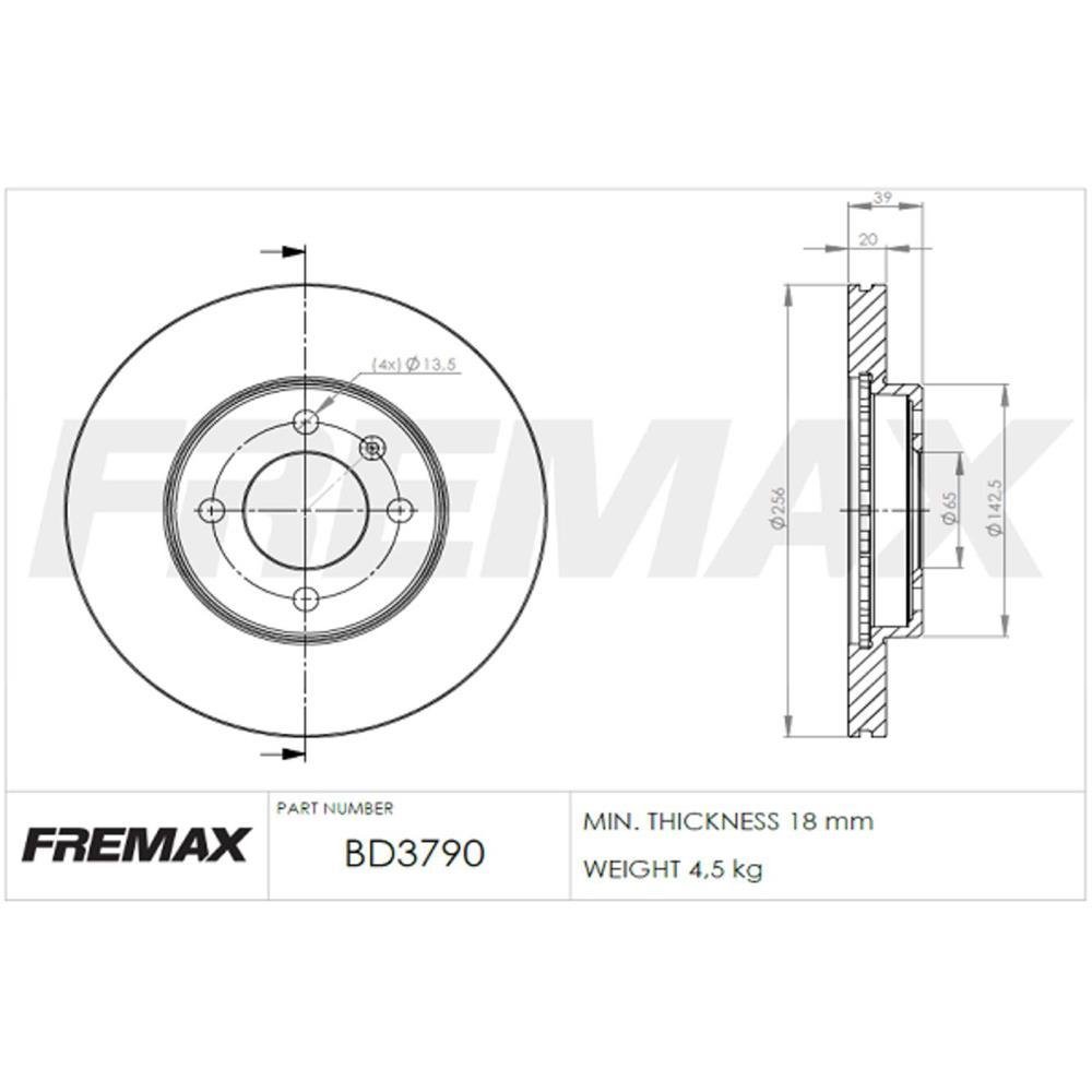 Disco De Freio Diant Gol Golf Parati Passat Fremax Bd3790