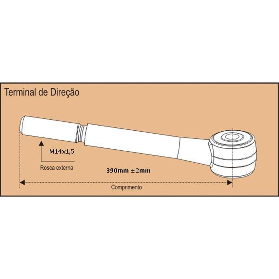 Terminal Direcao Esquerdo Gol Parati G2 1996/ Viemar 335294
