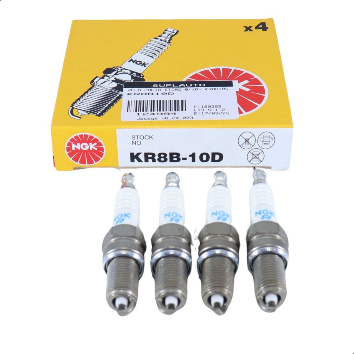 Vela Ignicao Doblo Bravo Idea Palio Punto Strada Ngk Kr8B10D