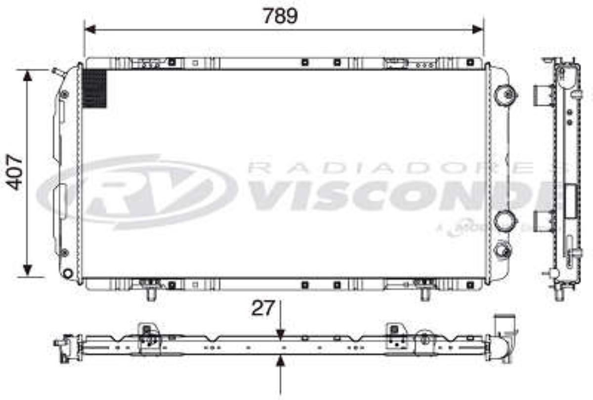 Radiador Jumper Ducato Boxer 2.5 2.8 1994/ Com Ou Sem Ar Visconde Rv2206