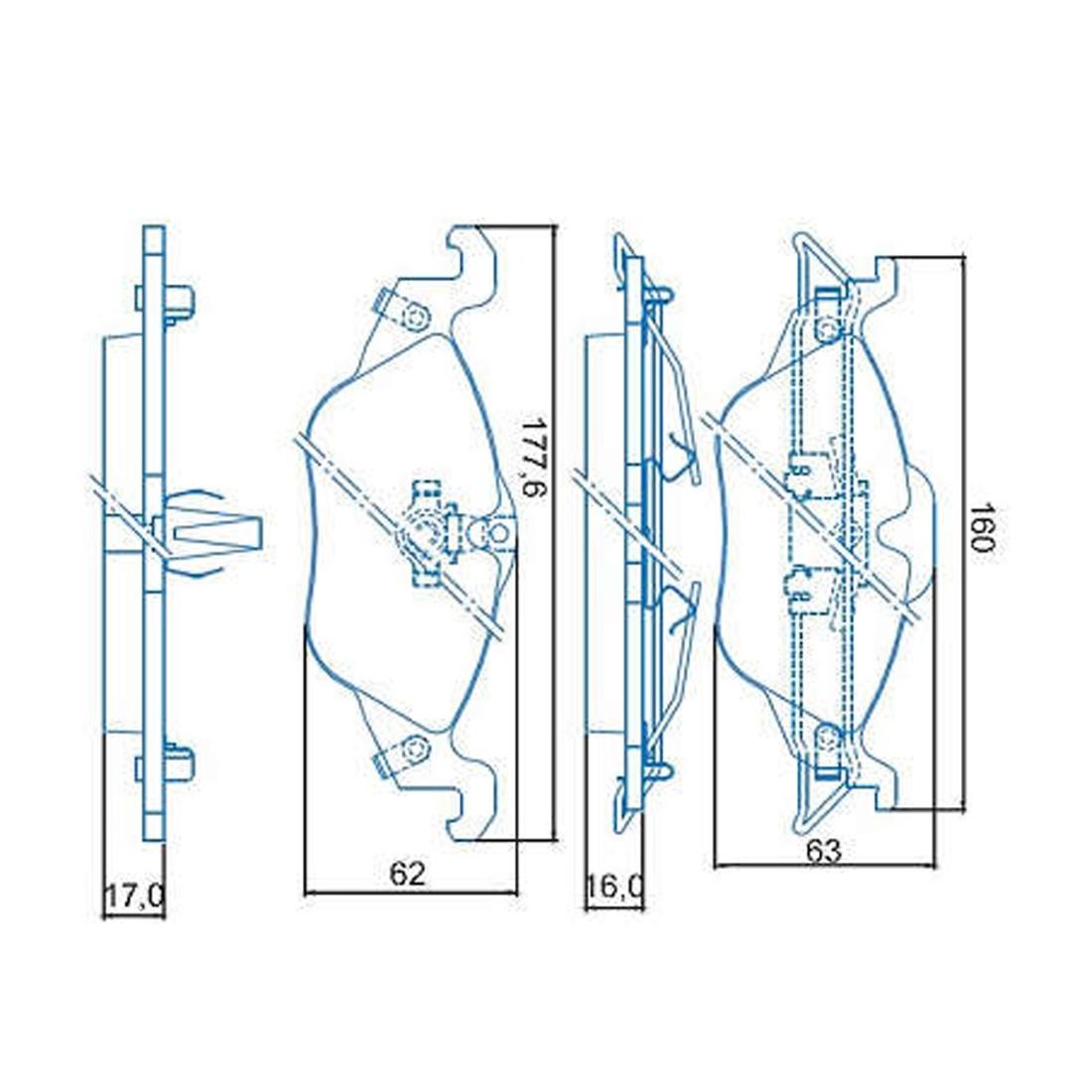 Pastilha De Freio Dianteira Astra 1.8 2.0 1998/ Jurid Hq2060A