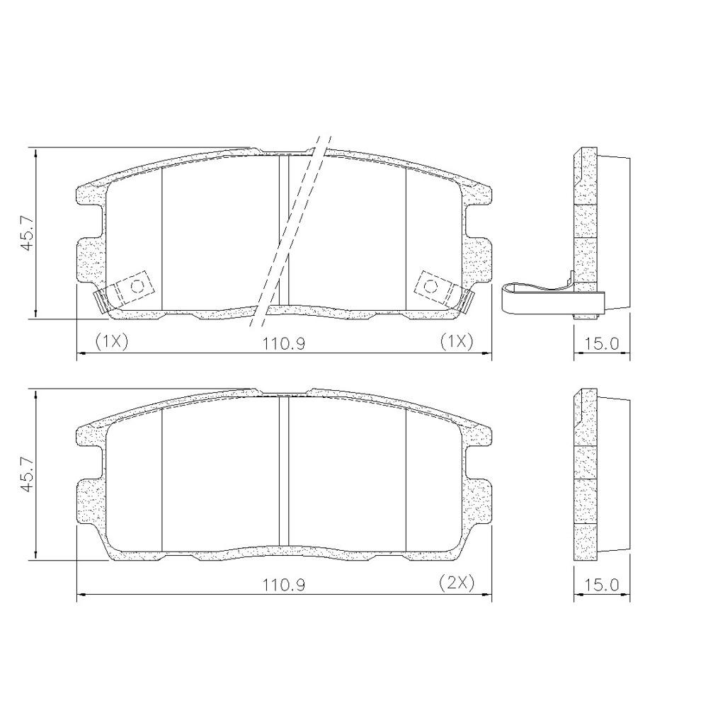 Pastilha De Freio Traseira Gm Captiva 2009/ Frasle Pd715