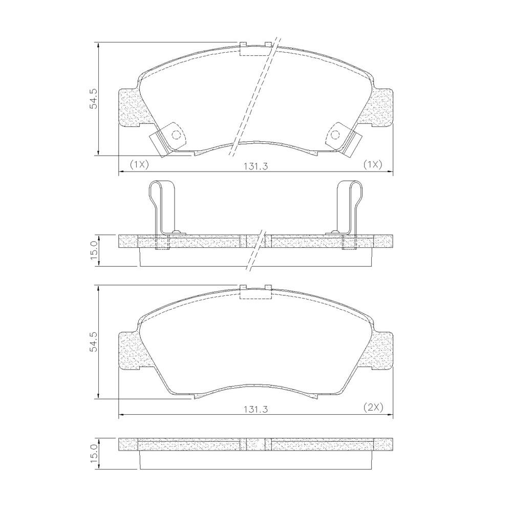 Pastilha De Freio Dianteira Honda Civic 1991/ Jazz Logo Frasle Pd404