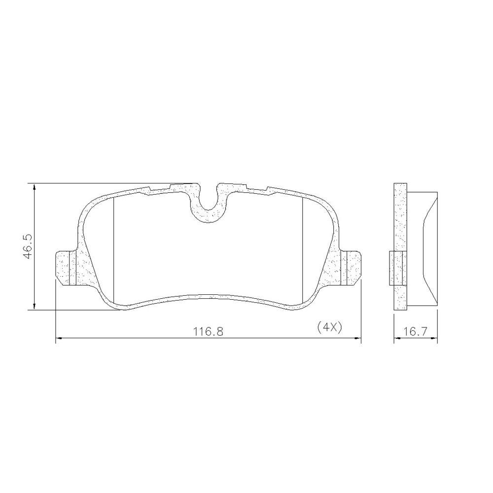 Pastilha De Freio Traseira Range Rover 2005/ Discovery 2004/ Frasle Pd1070
