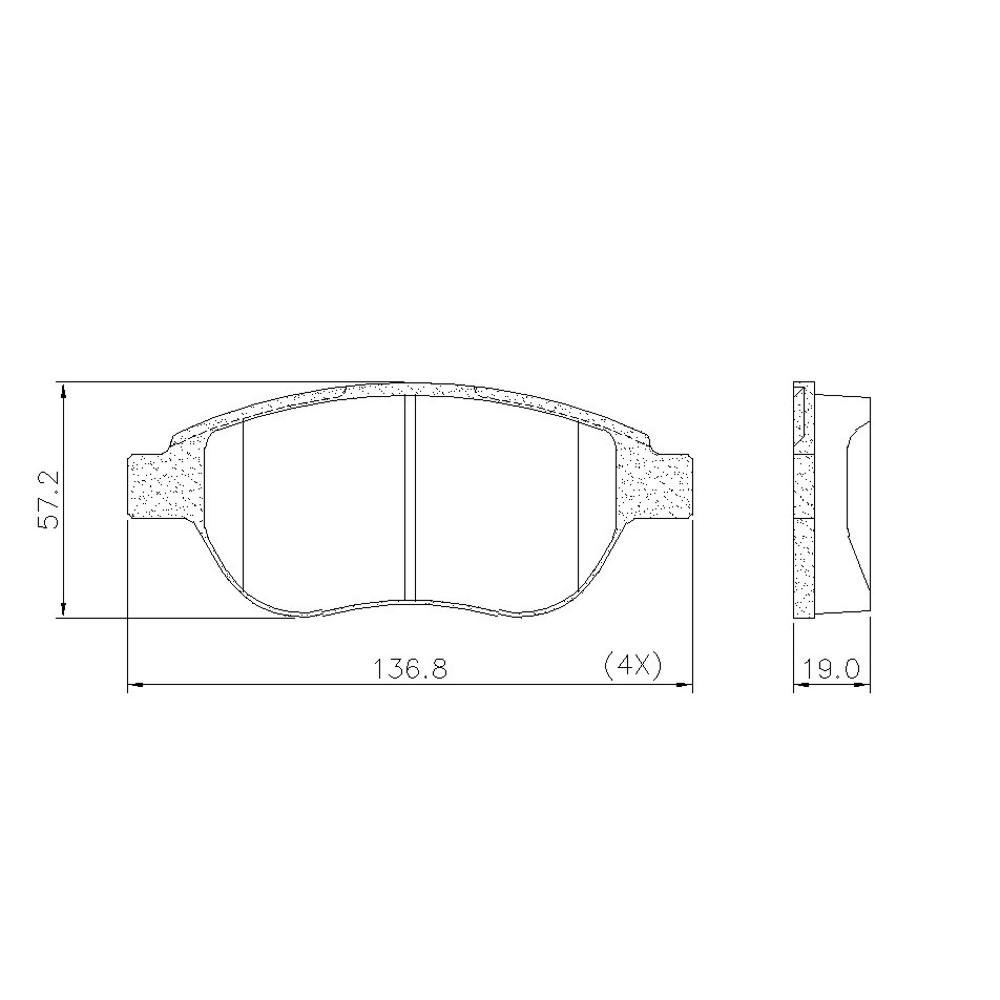 Pastilha De Freio Peugeot 307 Citroen C3 C4 Fras-Le Pd346