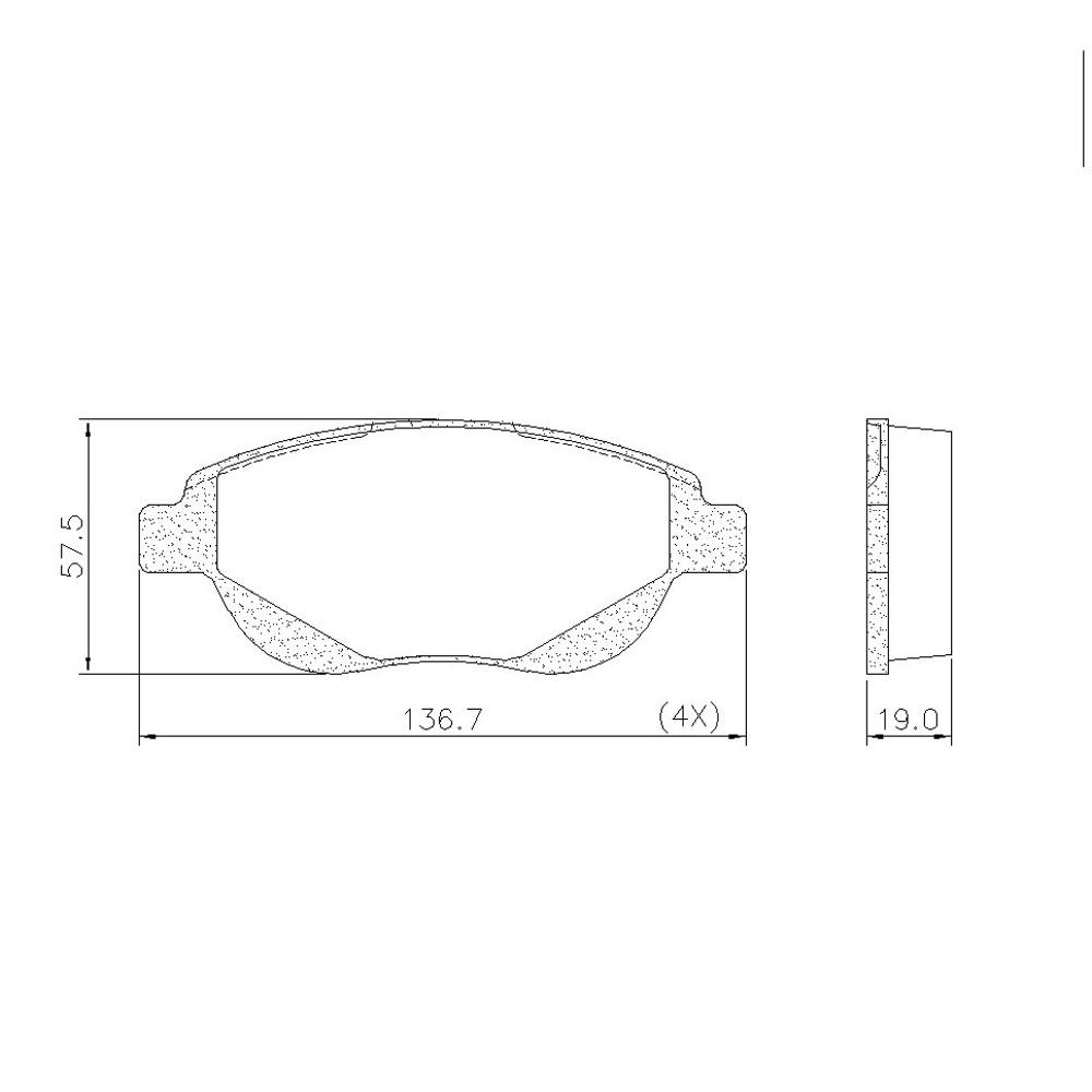 Pastilha Freio Diant Citroen C4 Peugeot 2008 Fras-Le Pd353