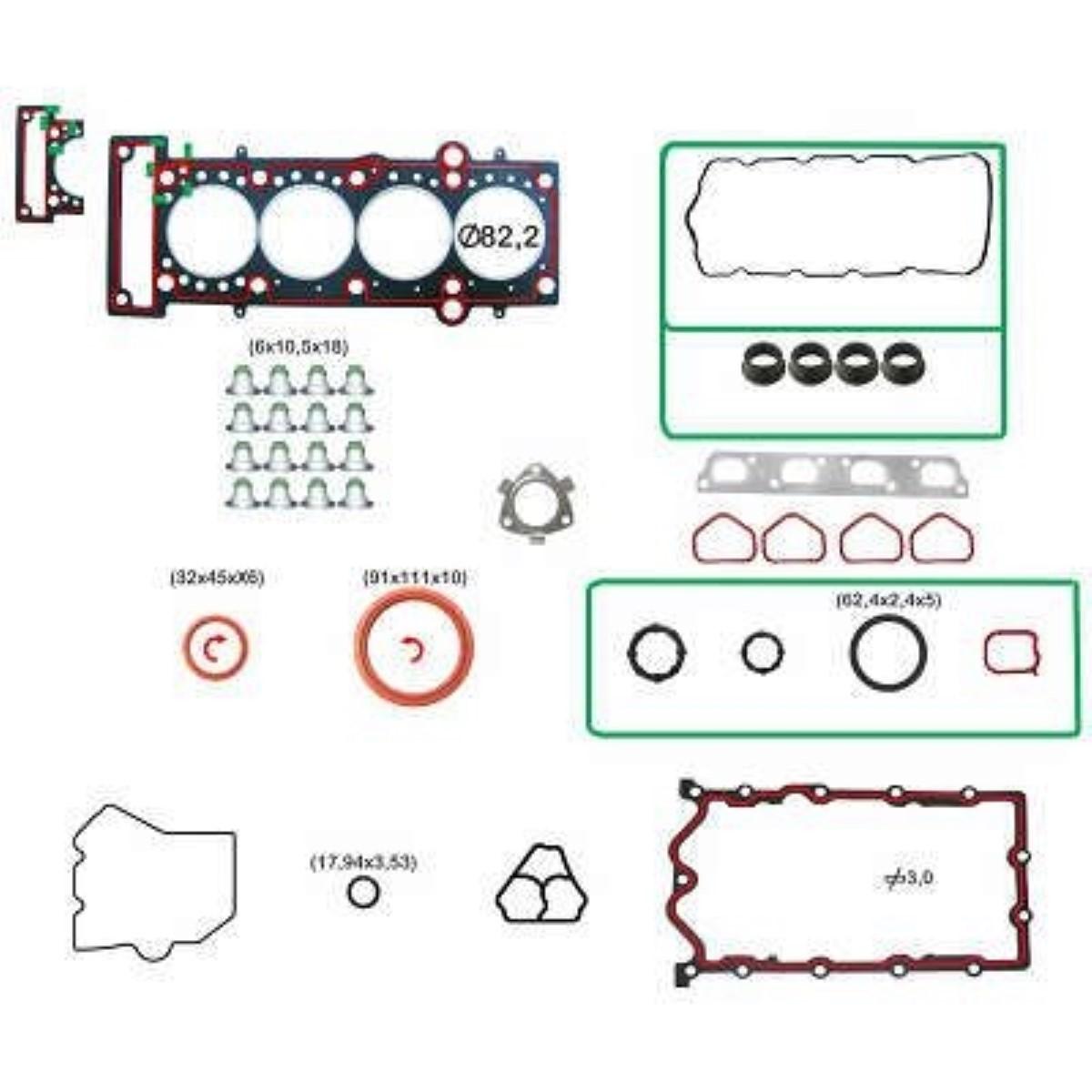 Junta Do Motor Palio Punto Toro Renegade 1.8 16V 2014/ Etorq Bastos 141090Pkr