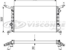 Radiador Celta Prisma 1.0 1.4 2006/ Sem Ar Visconde Rv2223