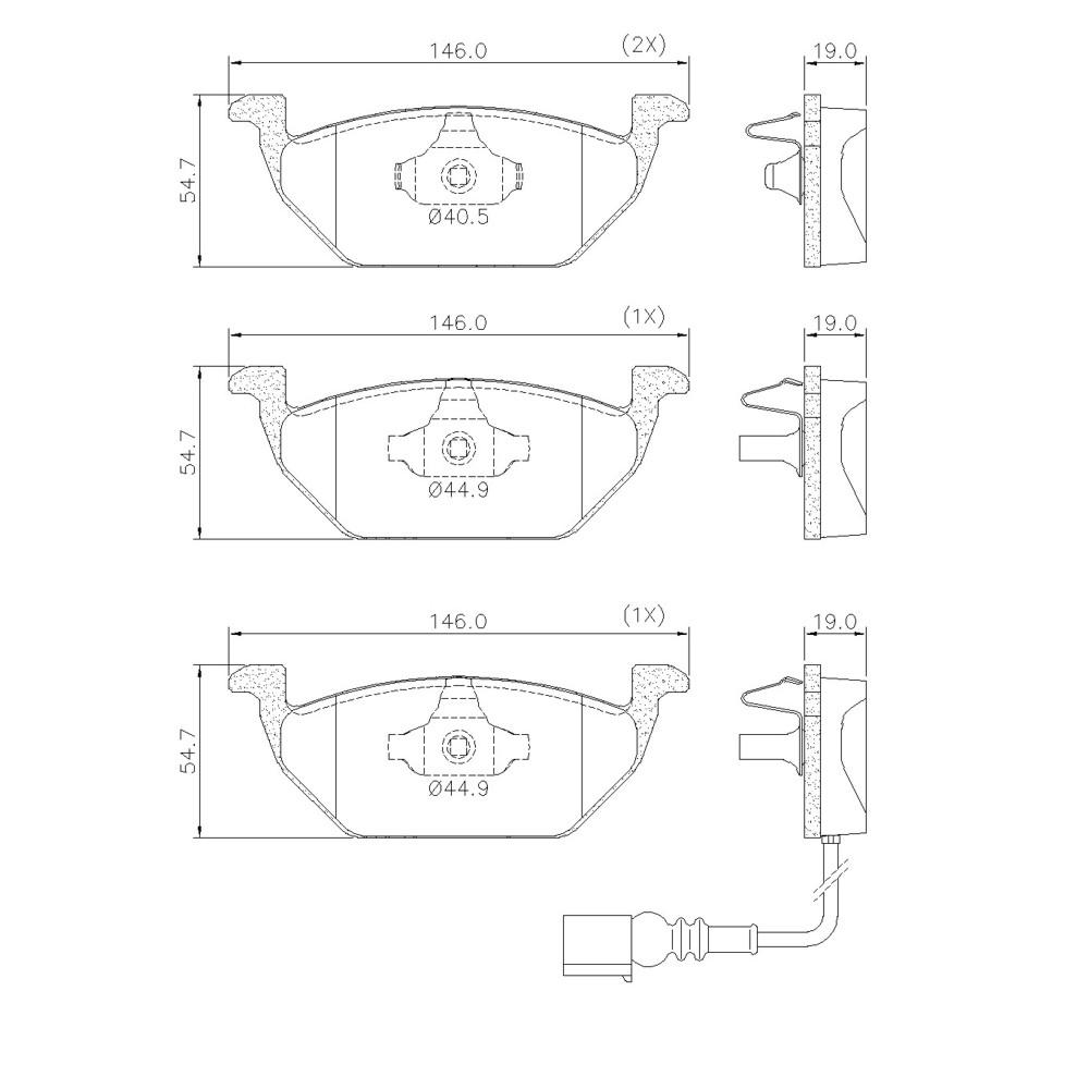 Past Fr Golf/Fox/A3 99/ Pd58B C/S Bora/Polo/Space Fox/New Beatle
