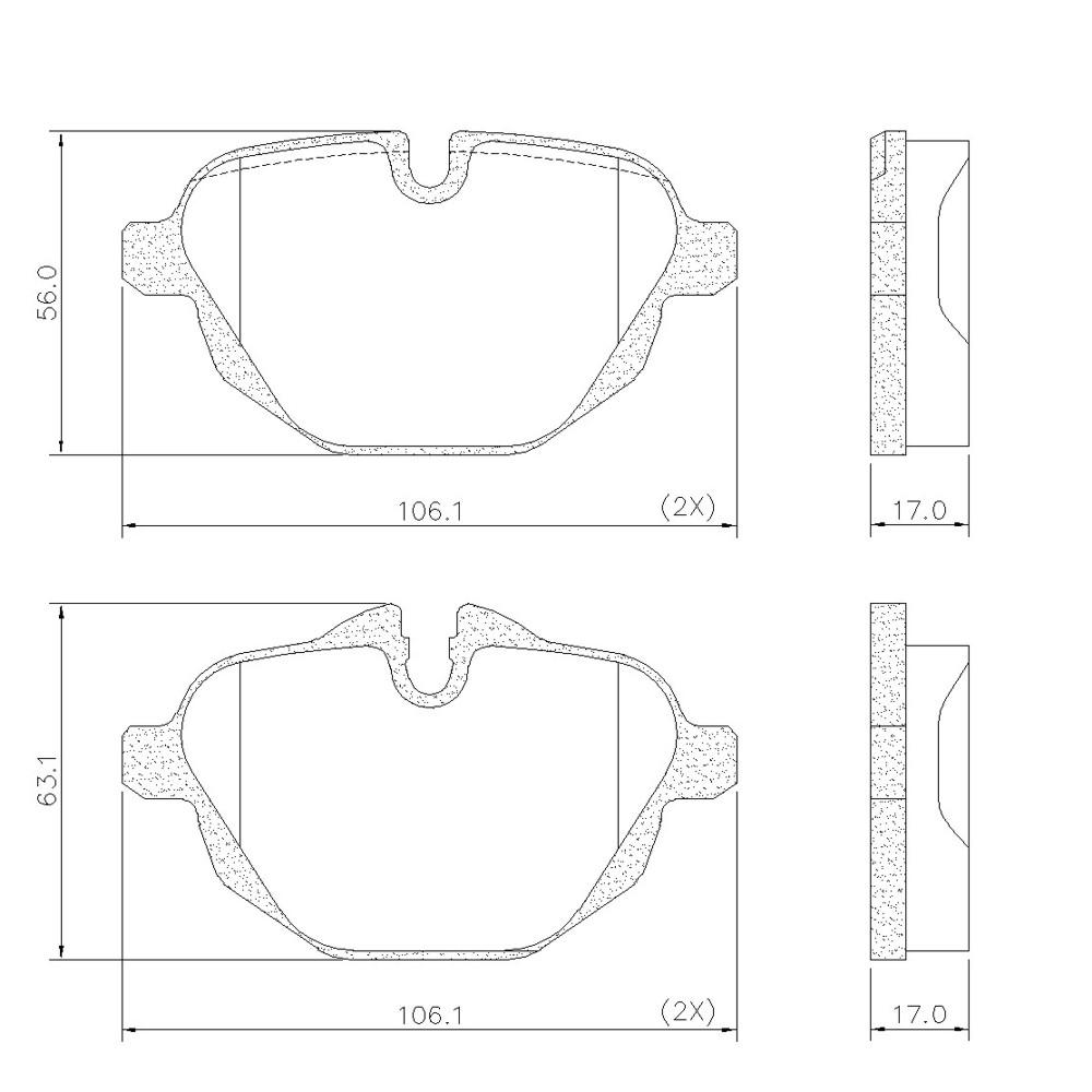 Pastilha De Freio Traseira Bmw Serie 5 Fras-Le Pd1466