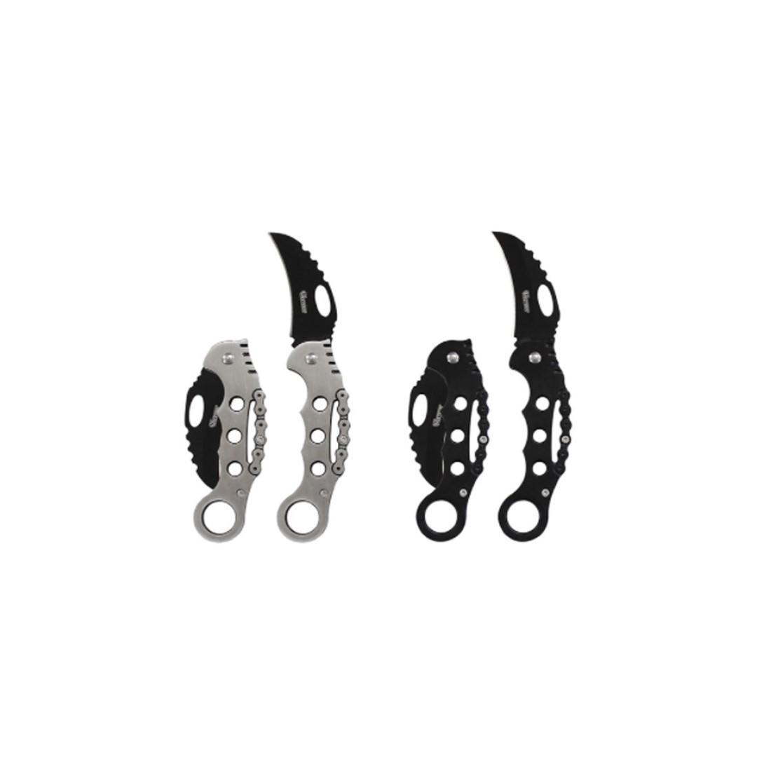 Canivete Dobravel 16Cm Aco Inox Prata E Branco Western Yg06