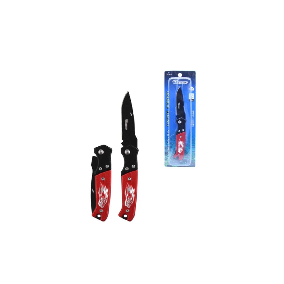 Canivete Dobravel 14,7Cm Aco Inox Western Yg05