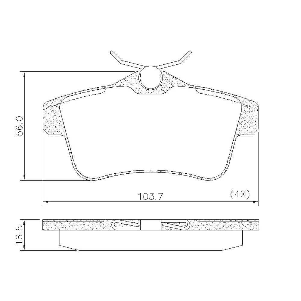 Pastilha Freio Peugeot 308 3008 C4 Traseiro Fras-Le Pd1445