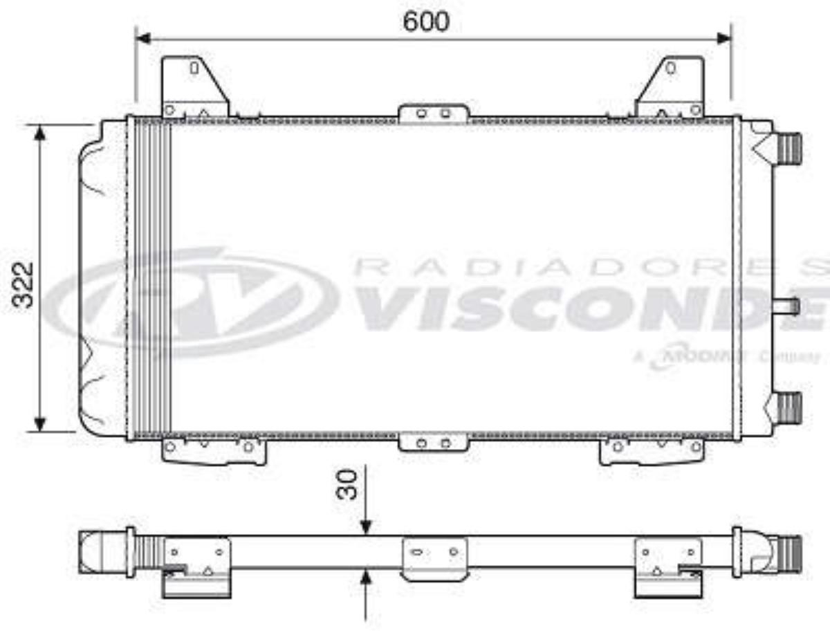 Radiador Escort 1.6 Cht 1987/ Sem Ar Visconde Rv2282