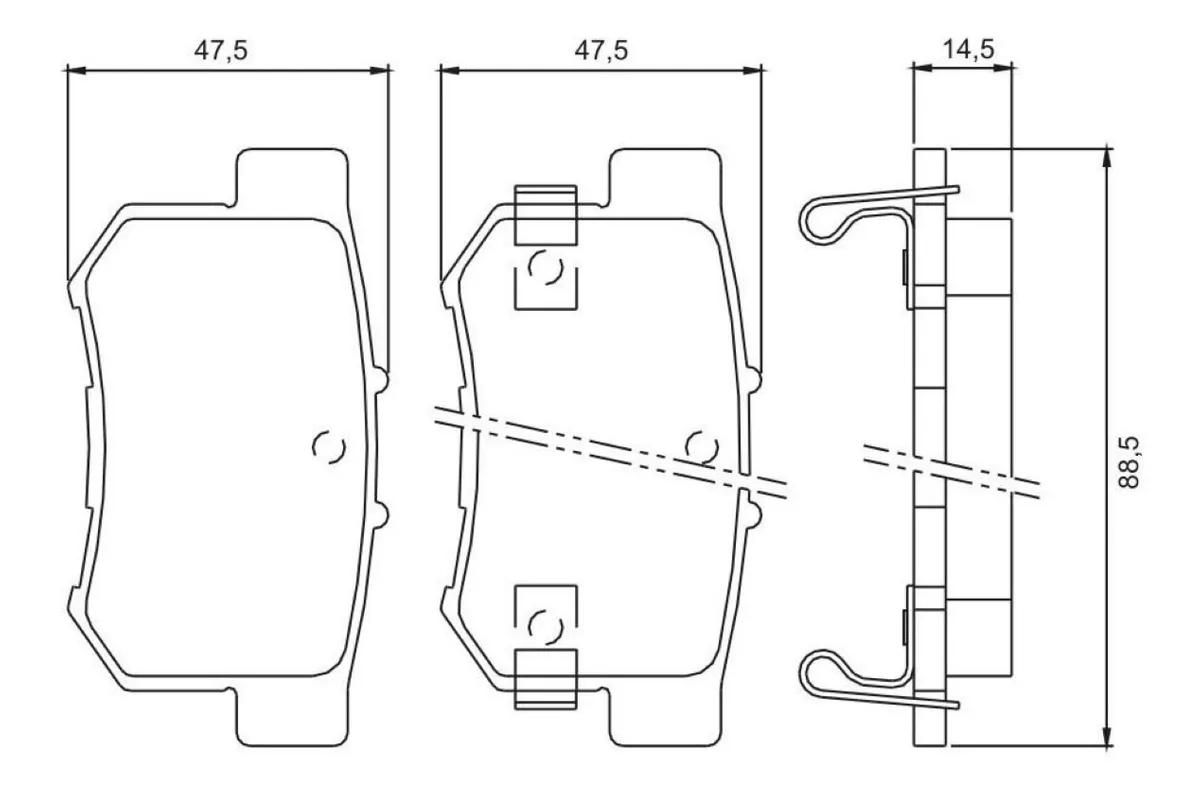 Pastilha Freio Tras New Civic 06/ Accord 99/ Jurid Hq2214A