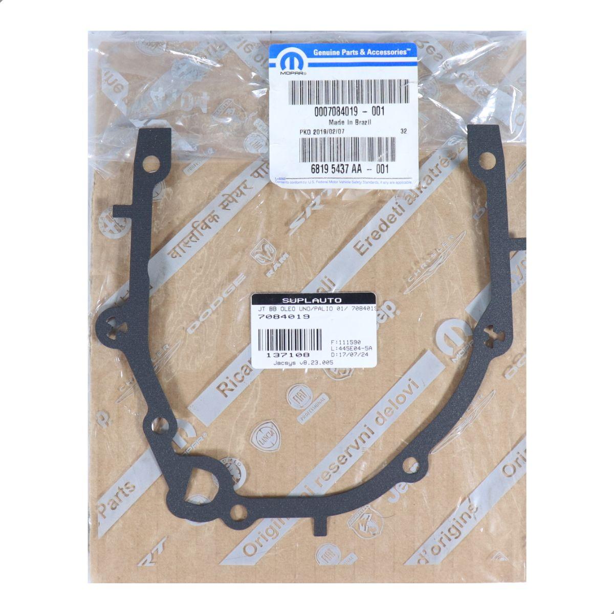 Junta Bomba De Oleo Palio Siena Uno 1985/ Fiat 7084018