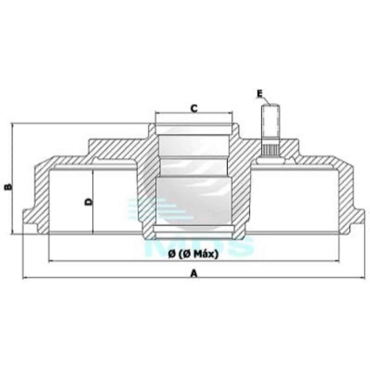 Tambor De Freio Ecosport Fiesta Focus Mds T36 Mds