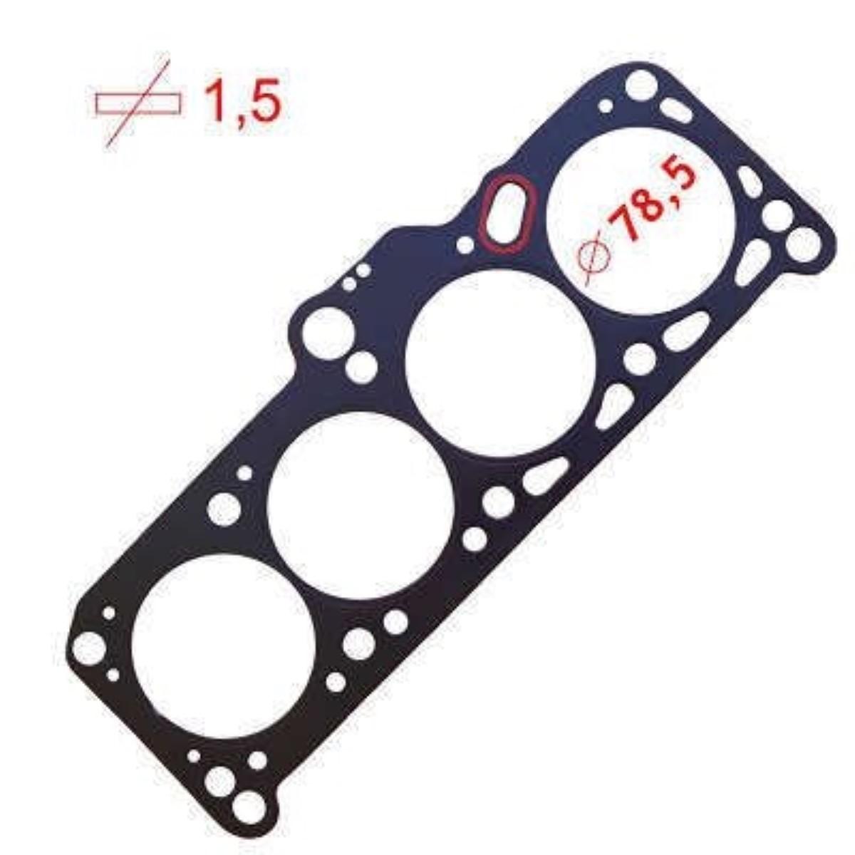 Jt Cabec L200 1,60Mm Metal 151570M3 H100 Pajero 2.5 Diesel 3 Furos