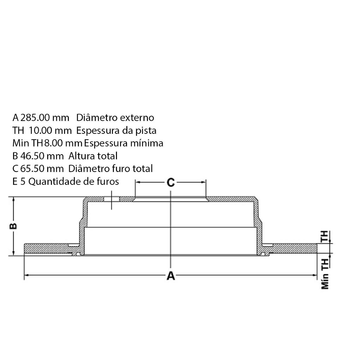Disco Freio Traseiro Chery Cielo 2010 Fremax Bd4418S