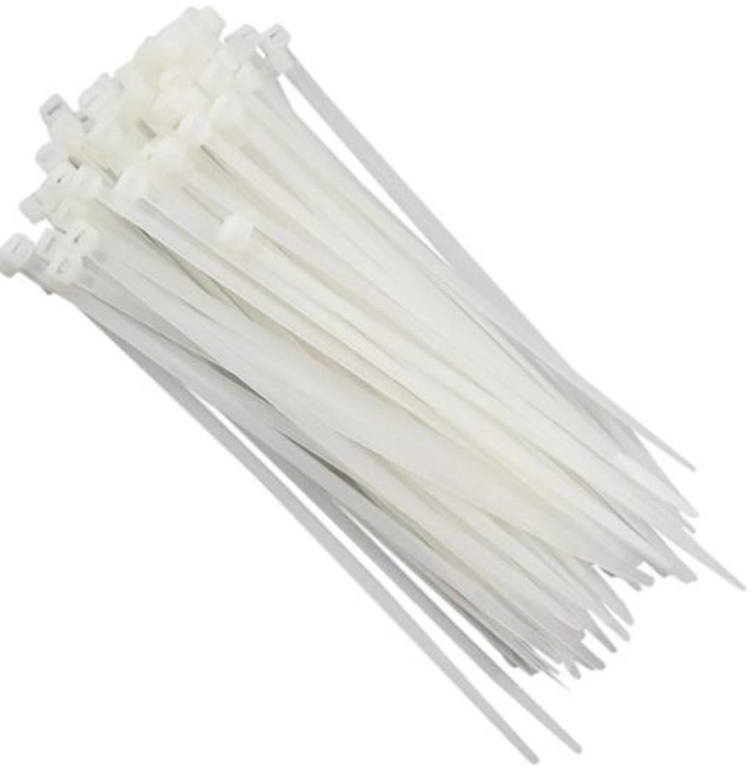 Abracadeiras De Nylon Branco 3,6X200Mm 100 Unid Western 1263