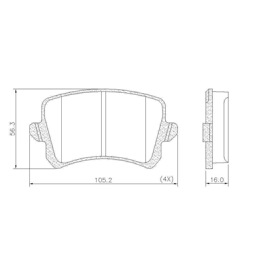 Pastilha De Freio Jetta Passat Tiguan Pd1456 Fras-Le
