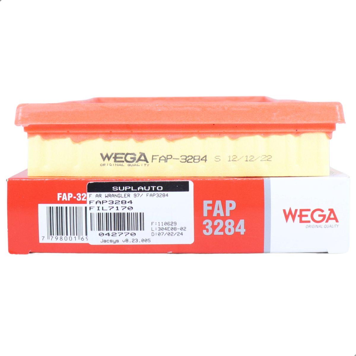 Filtro De Ar Jeep Wrangler 4.0 V6 1997/2001 Wega Fap3284