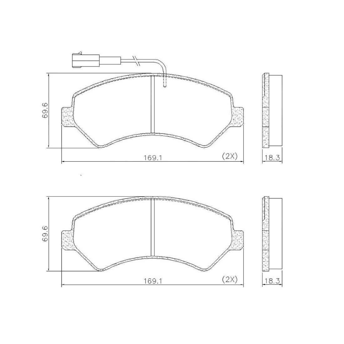 Pastilha Freio Dianteira Ducato 2.3 2018/ Fras-Le Pd1397A