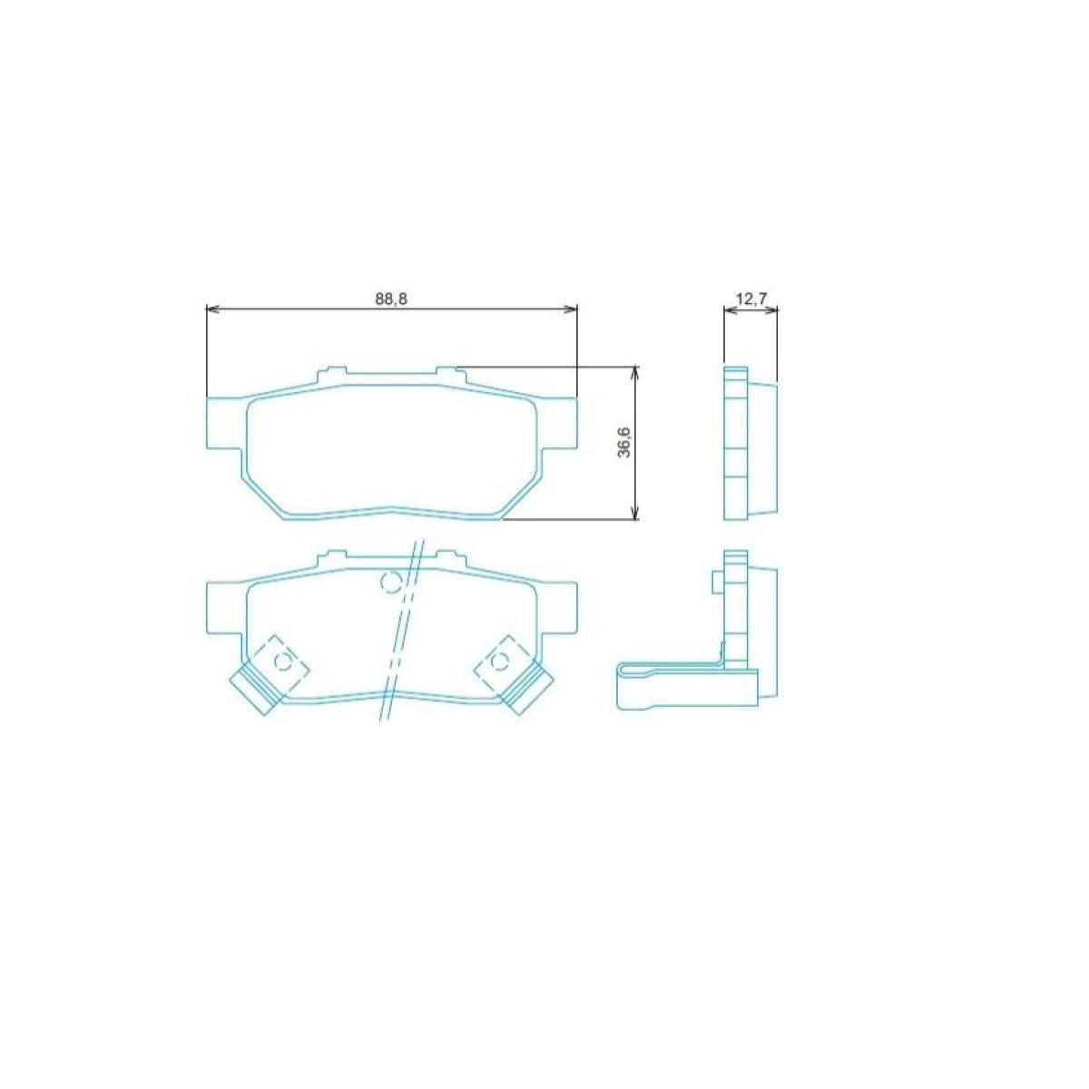 Pastilha De Freio Tras Honda Fit 1.4 1.5 09/ Jurid Hq2281A