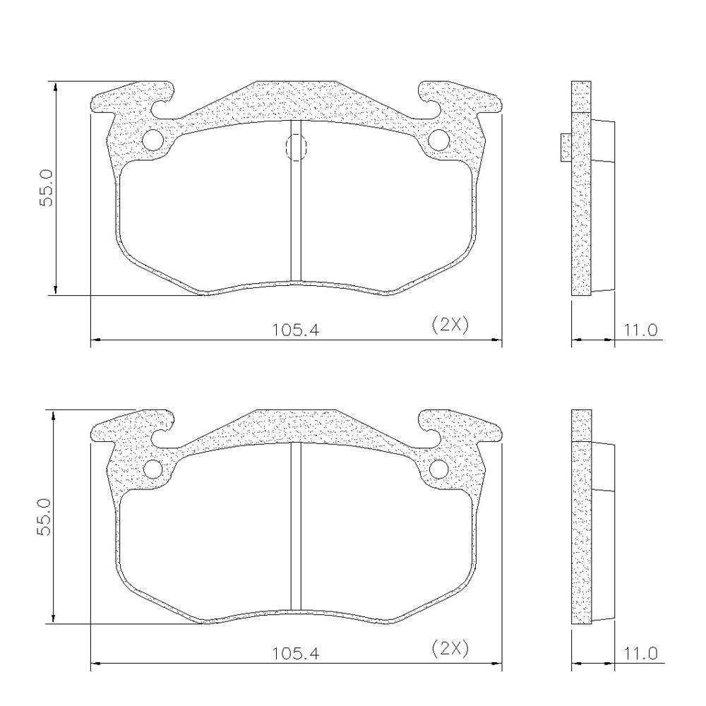 Pastilha De Freio Traseira Xsara 1997/ Zx 1991/ 106 91/ 206 207 306 R19 Fras-Le